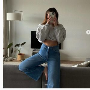 lee x h&m wide ultra high waist jeans